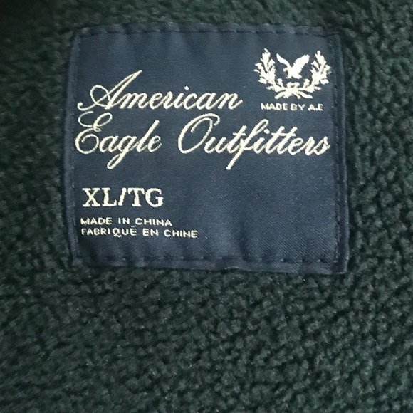 American Eagle Snap Front Puffer Vest Green  Size XL - Picture 5 of 6